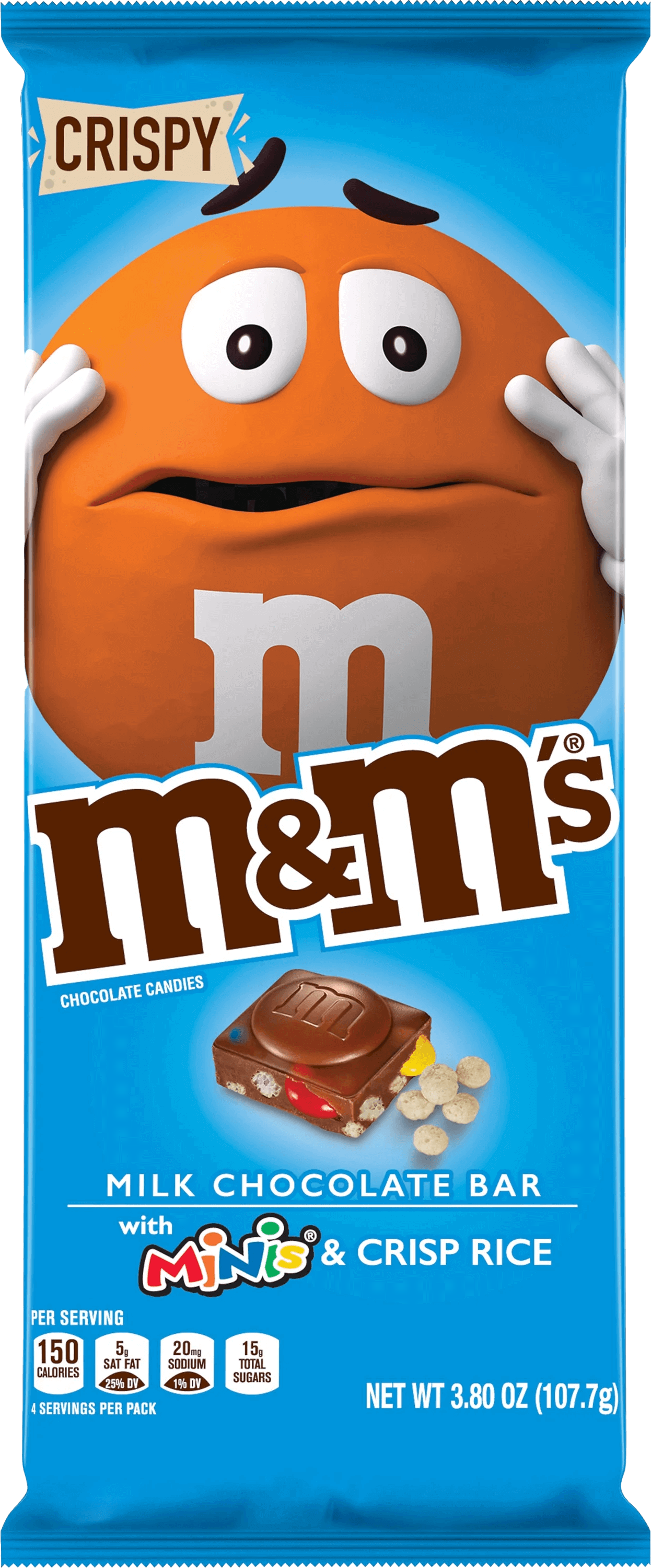 crispy milk chocolate bar with crisp rice